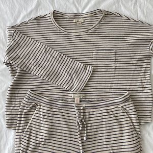 Madewell Top & Pants Pajama Set - Size M Top & Size L bottom